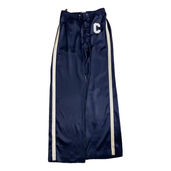 Celine Pants - Celine Satin Track Pants Navy White Stripe